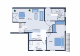 Grundriss Untergeschoss - Fischbach – See- und Bergsicht – 3 Zimmer – Maisonette mit großer Sonnenterrasse