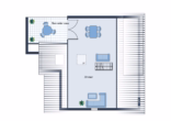 Grundriss Obergeschoss - Fischbach – See- und Bergsicht – 3 Zimmer – Maisonette mit großer Sonnenterrasse