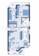 Grundriss - 3,5 Zimmer Gartengeschosswohnung mit großer Terrasse