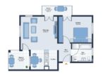 Schicke 2-Zimmer-Wohnung in ruhiger Wohnlage in RV-Oberzell - Grundriss