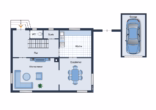 Grundriss EG - Einfamilienhaus mit schönem Garten und Garage in beliebter Lage von Fischbach