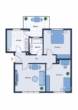 Grundriss - Charmante 3,5 Zimmer Hochparterre-Wohnung mit Balkon