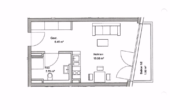 Grundriss Wohnung - 1 Zimmer Appartement in Friedrichshafen-Fischbach mit Seeblick
