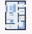 Grundriss - Frisch renovierte 2-Zimmer-Wohnung in Fischbach – ca. 5,44 % Bruttomietrendite