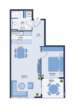Grundriss - Bellevue – Zentrum FN Exklusive 2,5 Zimmer-Wohnung mit Winterseesicht