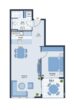 Bellevue - Zentrum FN Exklusive 2,5 Zimmer-Wohnung mit Winterseesicht - Grundriss