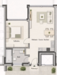Grundriss - Exklusive 2 Zimmer-Wohnung mit großer Terrasse in Markdorf-Leimbach